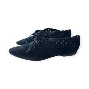 Vintage  French‎ Accessoire Diffusion Nubuck Lace up Flats, Size 38EU,
